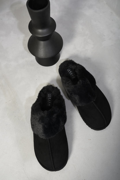She Wears Glory™ Fuzzy Faux Fur Lined Slip-On Slipper Shoes