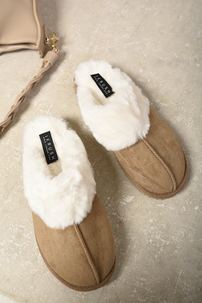 She Wears Glory™ Fuzzy Faux Fur Lined Slip-On Slipper Shoes