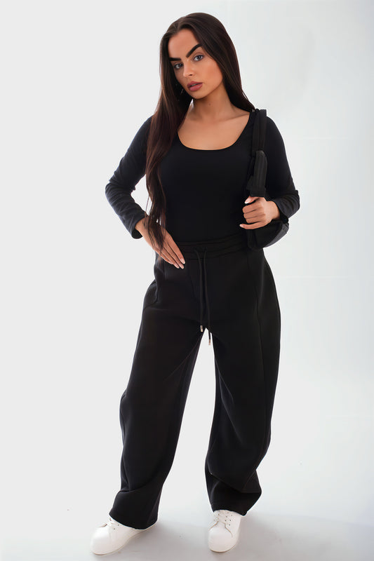 Drawstring Elastic Wide Leg Jogger - She Wears Glory Beverly Hills