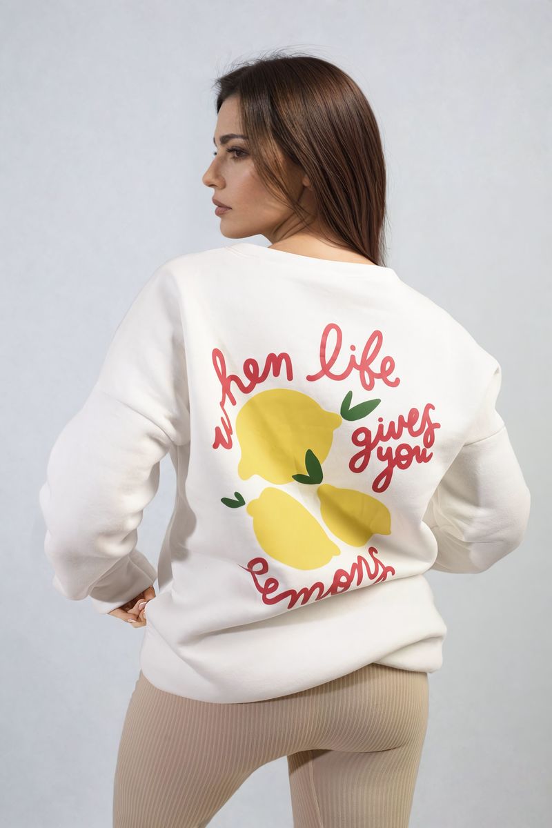 She Wears Glory™ Lemon Graphic Long Sleeve Knitted Jumper