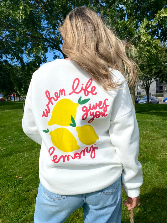 She Wears Glory™ Lemon Graphic Long Sleeve Knitted Jumper