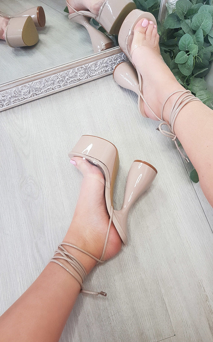 She Wears Glory™ Extreme Platform Strappy High Heels