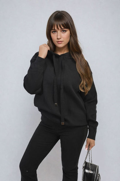 She Wears Glory™ New York City Print Knitted Hoodie