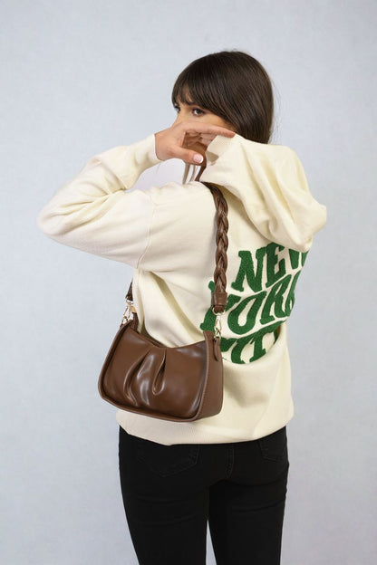 She Wears Glory™ New York City Print Knitted Hoodie