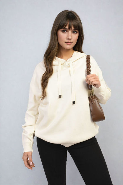 She Wears Glory™ New York City Print Knitted Hoodie