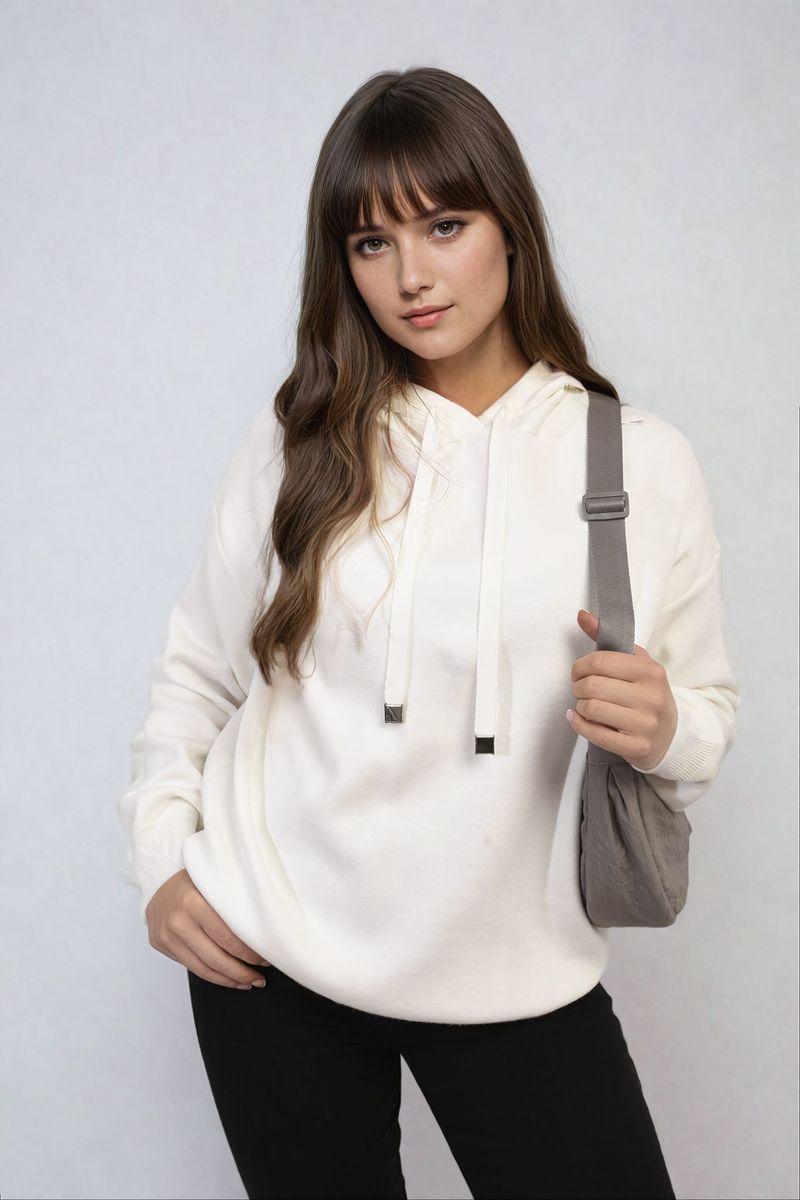 She Wears Glory™ New York City Print Knitted Hoodie