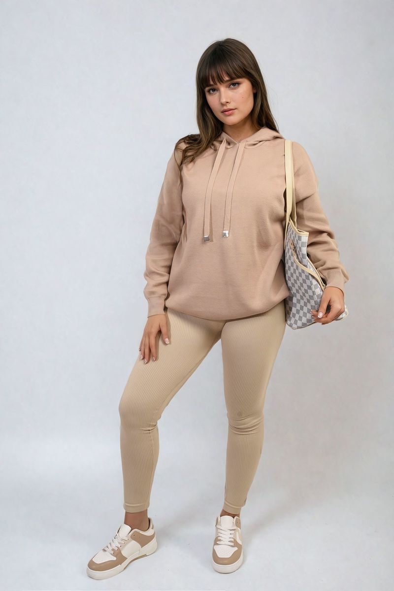 She Wears Glory™ New York City Print Knitted Hoodie