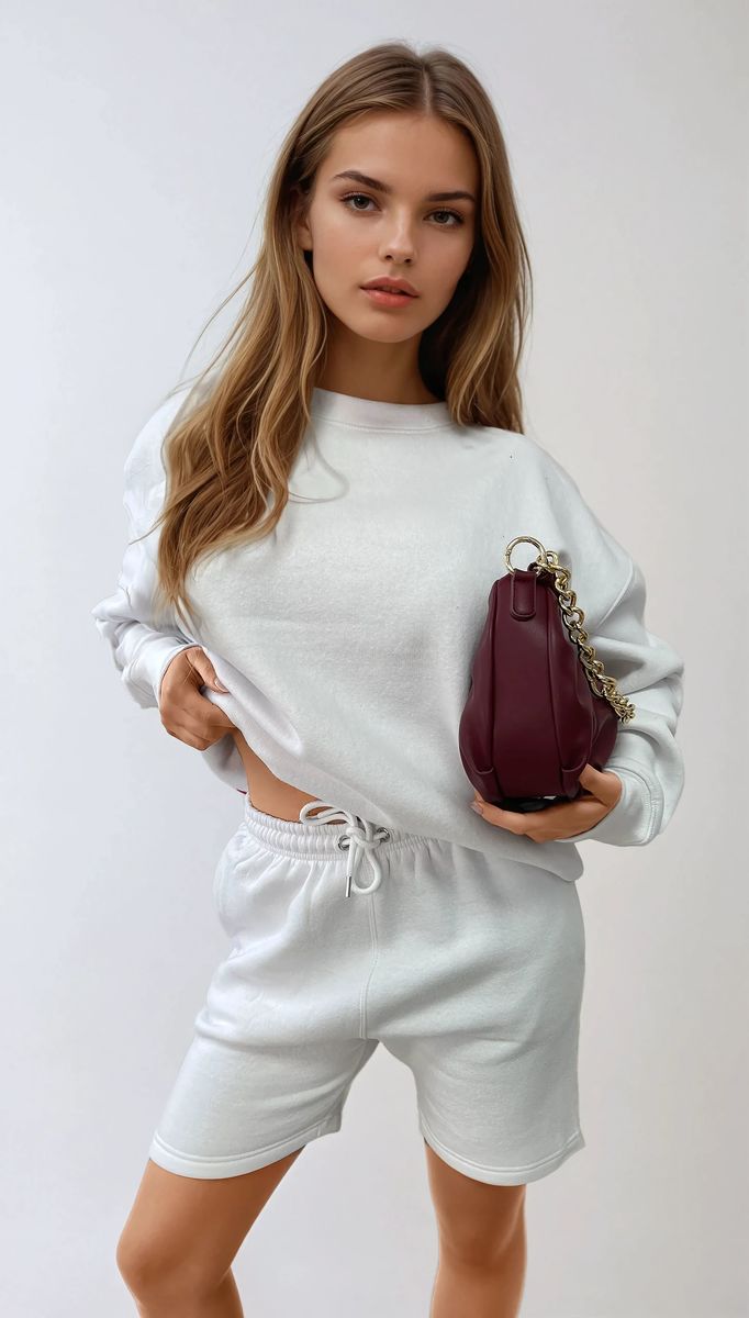Do What Makes You Happy Print Oversized Sweatshirt and Shorts Co-ord Set - She Wears Glory Beverly Hills
