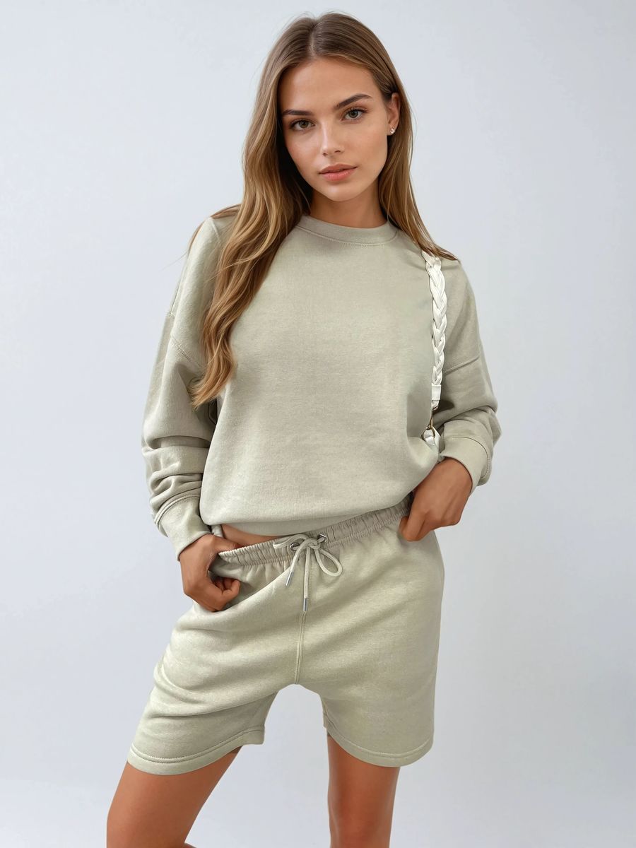 Do What Makes You Happy Print Oversized Sweatshirt and Shorts Co-ord Set - She Wears Glory Beverly Hills