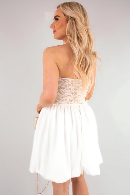 Strapless Heart-Shaped Lace Mini Dress - She Wears Glory Beverly Hills