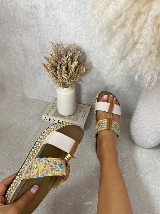 She Wears Glory™ Strappy Slip On Platform Sandals