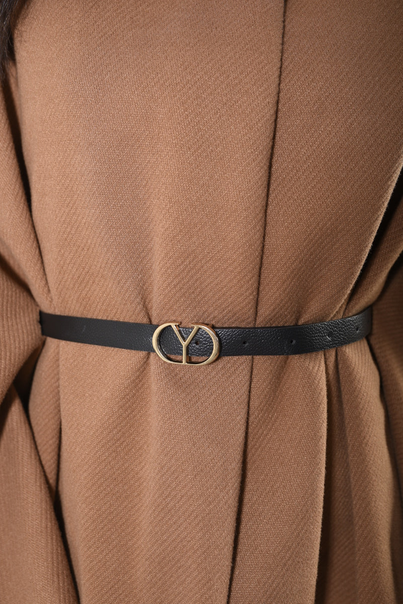 She Wears Glory™ High Neck Belted Cape Jacket