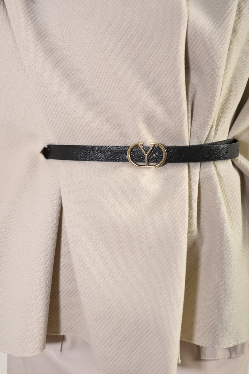 She Wears Glory™ High Neck Belted Cape Jacket