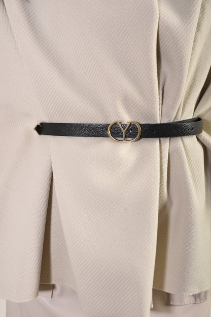 She Wears Glory™ High Neck Belted Cape Jacket