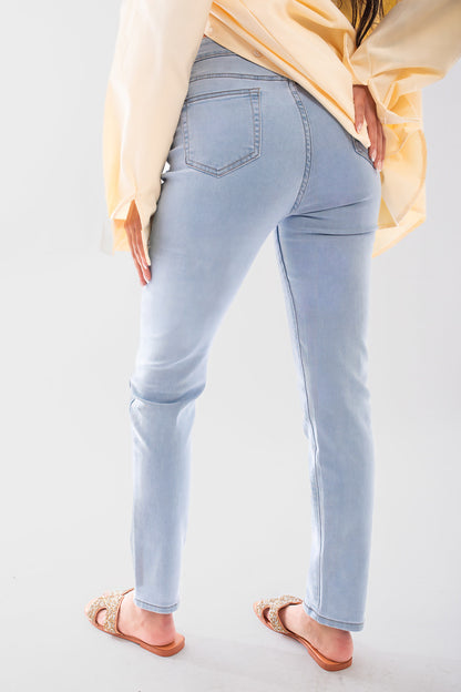 High Waisted Skinny Fit Jeans - She Wears Glory Beverly Hills