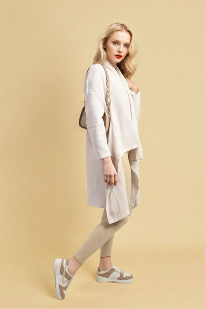 She Wears Glory™ Open Front Long Back Knitted Cardigan