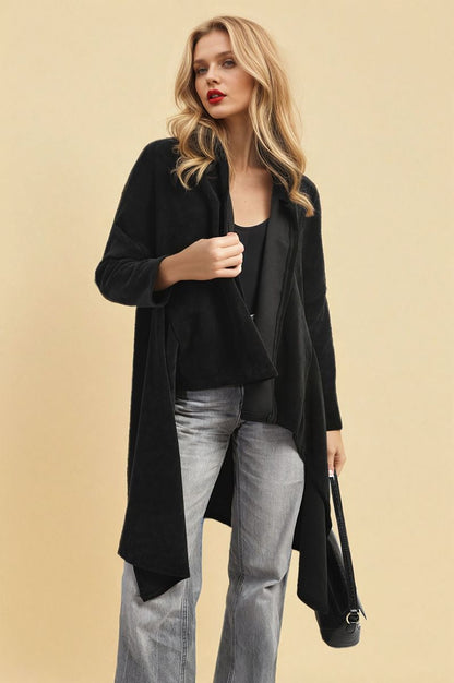 She Wears Glory™ Open Front Long Back Knitted Cardigan