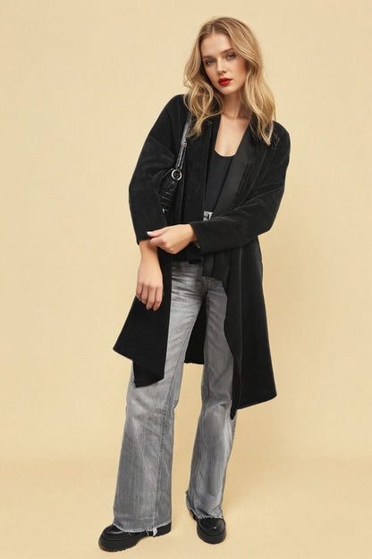 She Wears Glory™ Open Front Long Back Knitted Cardigan