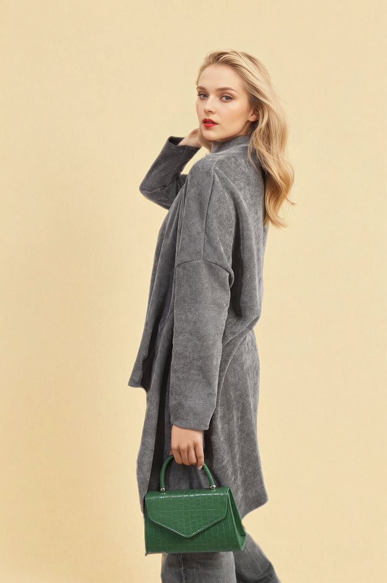 She Wears Glory™ Open Front Long Back Knitted Cardigan
