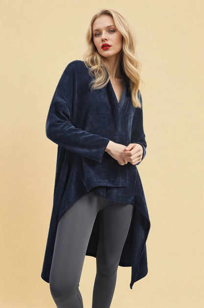 She Wears Glory™ Open Front Long Back Knitted Cardigan