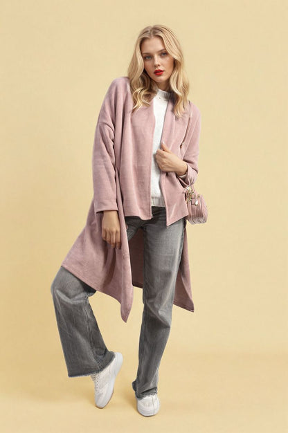 She Wears Glory™ Open Front Long Back Knitted Cardigan