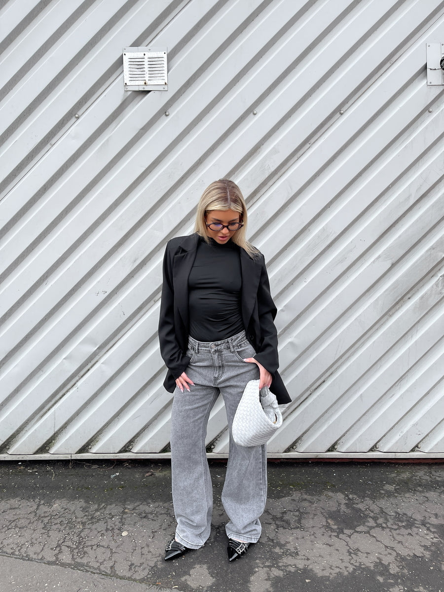 High Waist Loose Leg Jeans - She Wears Glory Beverly Hills