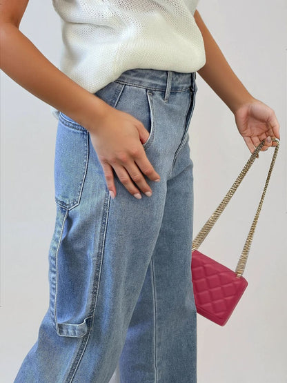 Loose Straight Leg Jeans - She Wears Glory Beverly Hills