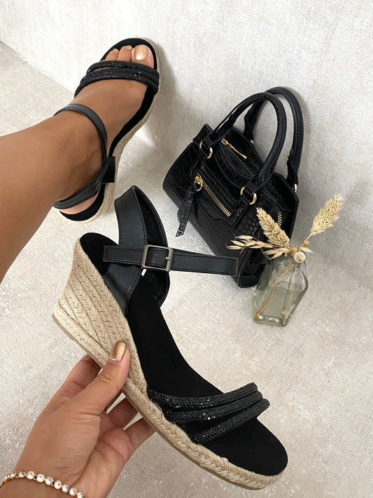 She Wears Glory™ Strappy Wedge Heel Sandals