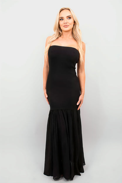 Strapless Tulle Bottom Maxi Dress - She Wears Glory Beverly Hills