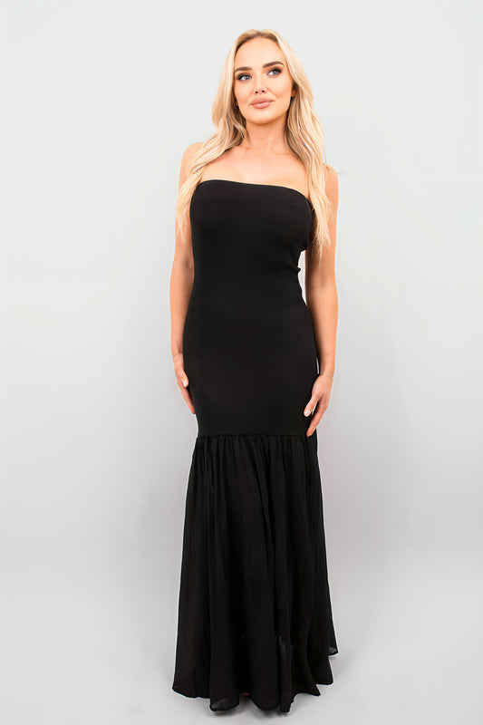 Strapless Tulle Bottom Maxi Dress - She Wears Glory Beverly Hills