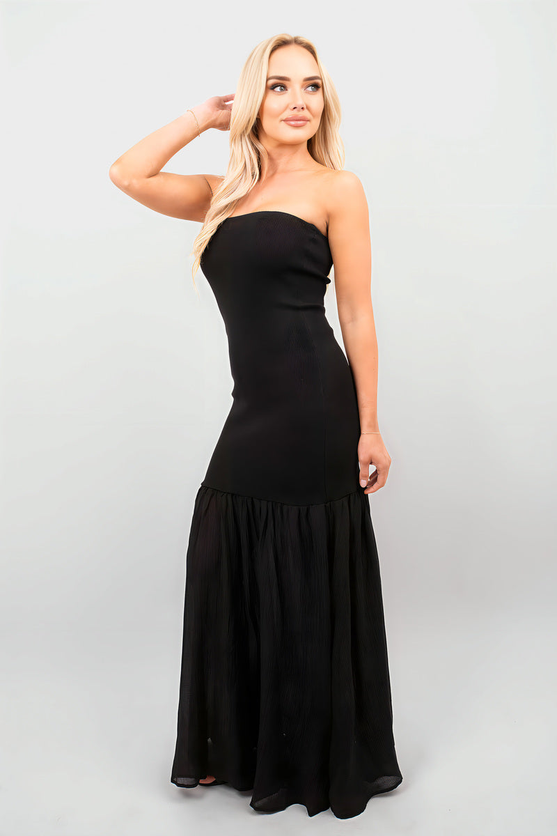 Strapless Tulle Bottom Maxi Dress - She Wears Glory Beverly Hills