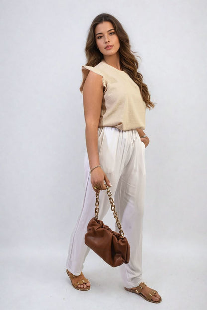 She Wears Glory™ Drawstring High Waist Trouser with Side Pockets