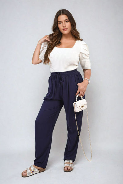 She Wears Glory™ Drawstring High Waist Trouser with Side Pockets