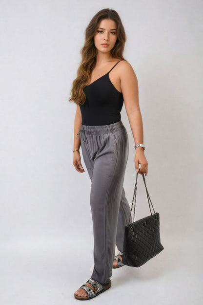 She Wears Glory™ Drawstring High Waist Trouser with Side Pockets
