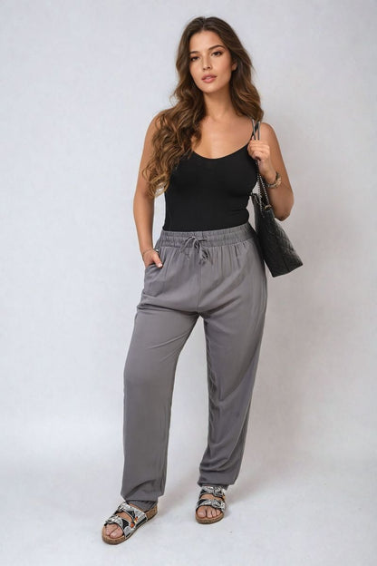 She Wears Glory™ Drawstring High Waist Trouser with Side Pockets
