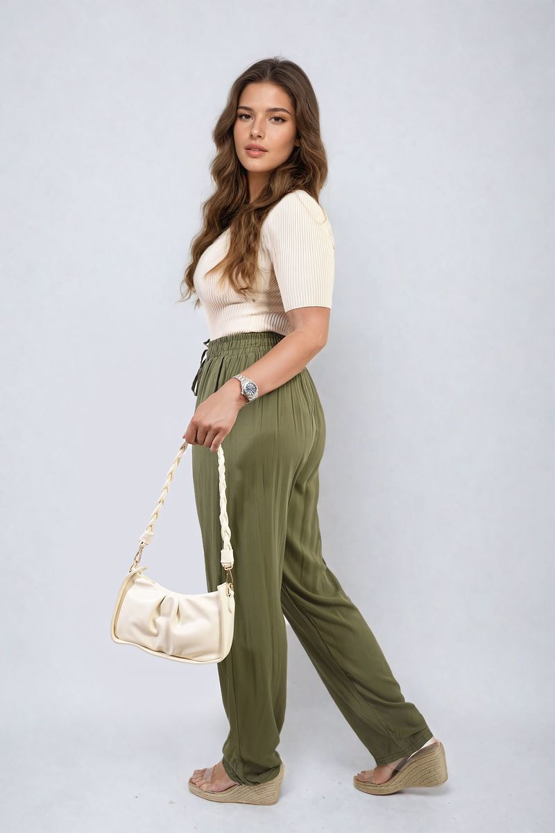 She Wears Glory™ Drawstring High Waist Trouser with Side Pockets