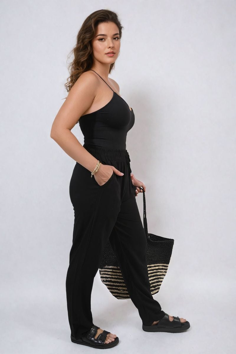 She Wears Glory™ Drawstring High Waist Trouser with Side Pockets