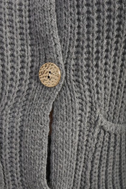 She Wears Glory™ Melissa Chunky Cable Button Knit Cardigan - She Wears Glory Beverly Hills