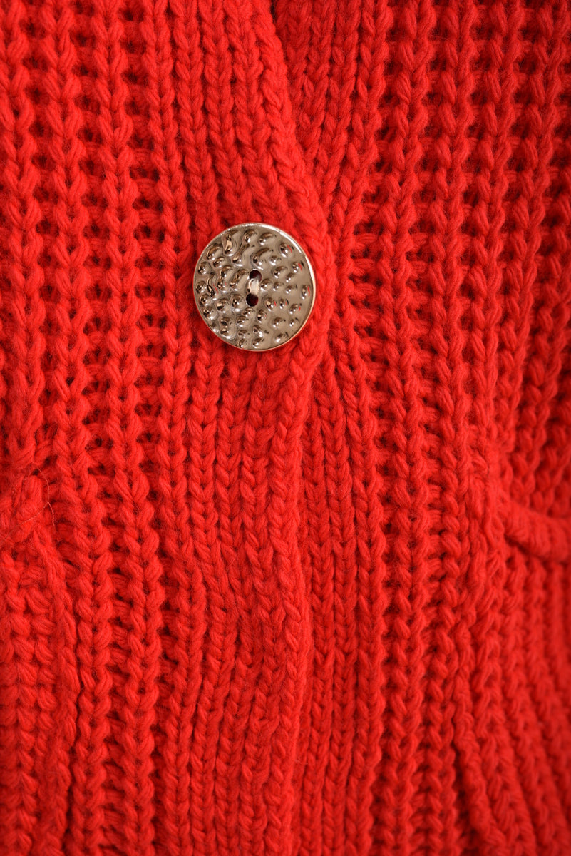 She Wears Glory™ Melissa Chunky Cable Button Knit Cardigan - She Wears Glory Beverly Hills