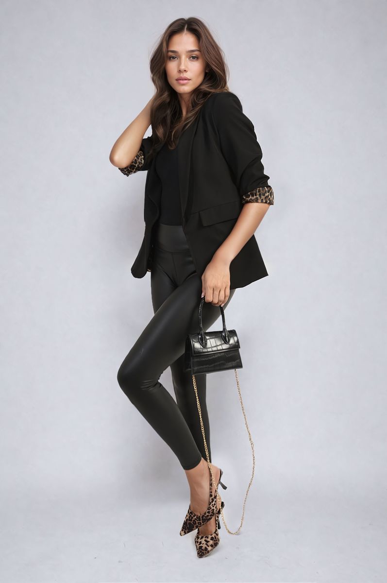 She Wears Glory™ Mira Leopard Print Blazer Jacket - She Wears Glory Beverly Hills