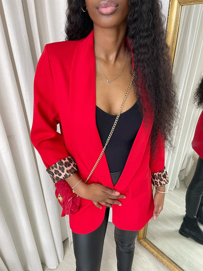 She Wears Glory™ Mira Leopard Print Blazer Jacket - She Wears Glory Beverly Hills