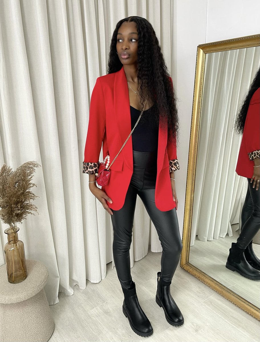 She Wears Glory™ Mira Leopard Print Blazer Jacket - She Wears Glory Beverly Hills