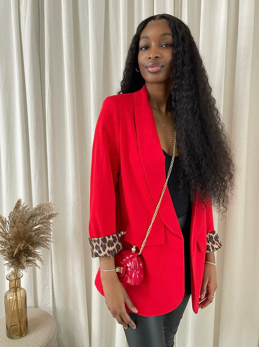 She Wears Glory™ Mira Leopard Print Blazer Jacket - She Wears Glory Beverly Hills