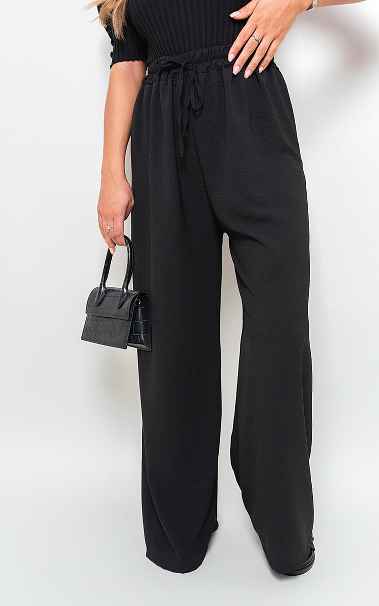 She Wears Glory™ Drawstring Gathered Waist Wide Leg Trouser