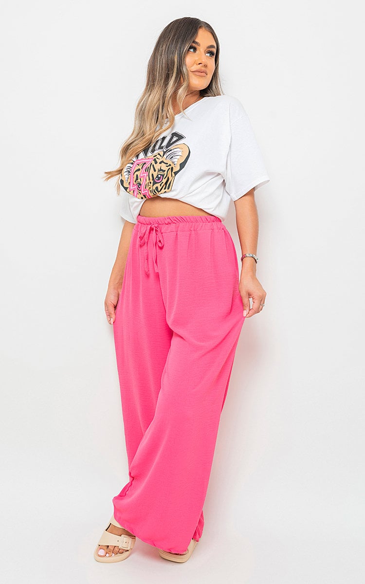 She Wears Glory™ Drawstring Gathered Waist Wide Leg Trouser