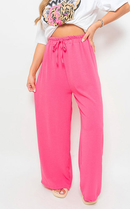 She Wears Glory™ Drawstring Gathered Waist Wide Leg Trouser