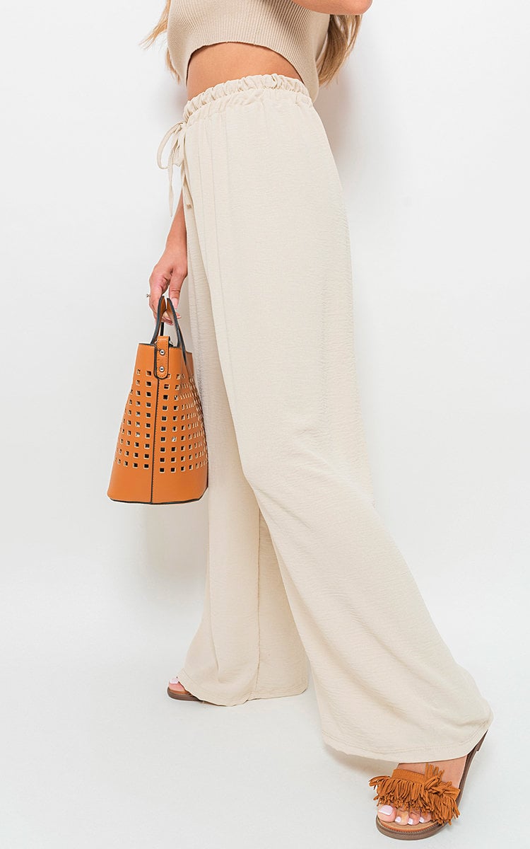 She Wears Glory™ Drawstring Gathered Waist Wide Leg Trouser