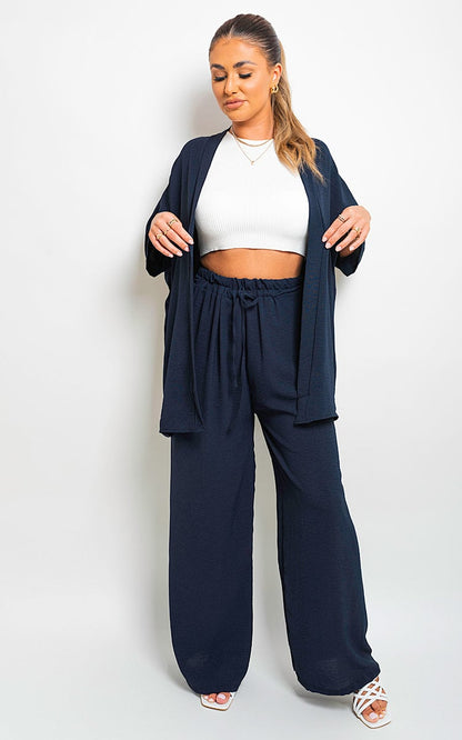 She Wears Glory™ Drawstring Gathered Waist Wide Leg Trouser