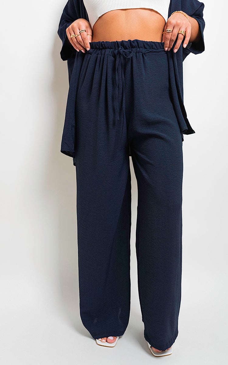 She Wears Glory™ Drawstring Gathered Waist Wide Leg Trouser