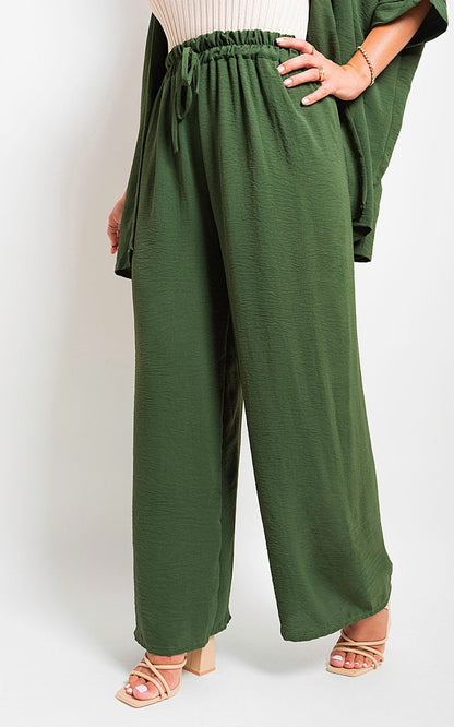 She Wears Glory™ Drawstring Gathered Waist Wide Leg Trouser